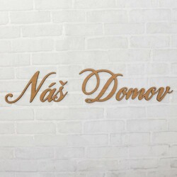 Nálepka na zeď - Český nápis - Náš domov | Buk