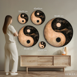 Round Wall Art Symbol - Yin and Yang