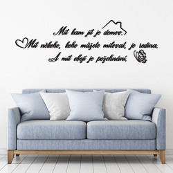 Dřevěný citát o lásce k rodině | Černá