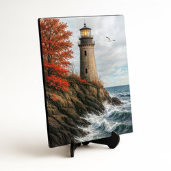 Wooden Wall Art - Lighthouse Over the Sea