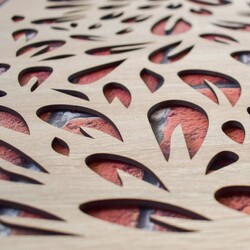 Kitchen Panel on the Wall - Oasis of Flowers | Oak Sonoma