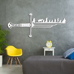 Wooden Wall Art - Fellowship of the Ring | White