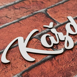 3d Nápis z dreva na stenu - Vitajte v našom príbehu | Biela