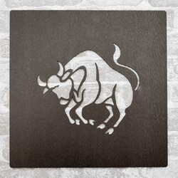 Drevený obraz nad posteľ - Znamenie Býk | Wenge