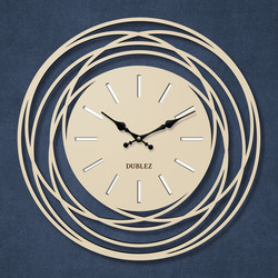 Modern wooden clock - Orbit | Beige