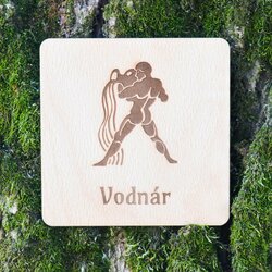 Podložka pod pohár - Znamenie vodnár