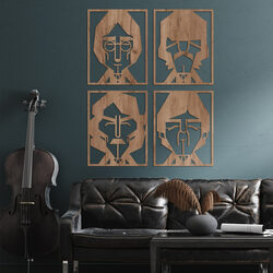 The Beatles - Multi-part Wall Art | Tobacco Oak