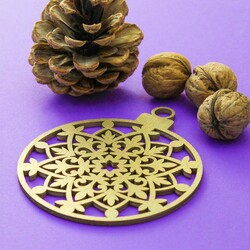 Veľká vianočná guľa na stromček  | Zlatá