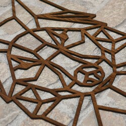 Industrial Wall Art - Polygonal Wolf | Walnut