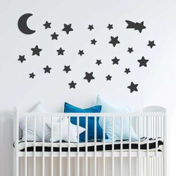 Stickers for Children&#039;s Room - Stars | Anthracite Gray