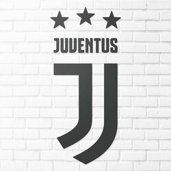 Wooden Logo of Football Club - Juventus | Anthracite Gray
