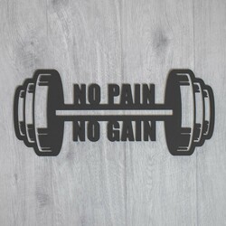 Motivational Quote about Exercise - No Pain No Gain | Anthracite Gray