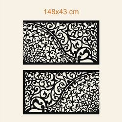 Wooden Panel - Half Mandala | 148x43 cm