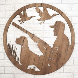 Gift for a Hunter - Wooden Wall Art | Tobacco Oak