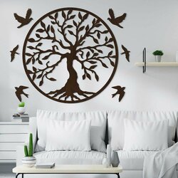 Madár dekorációk - 6 db falmatrica | Wenge