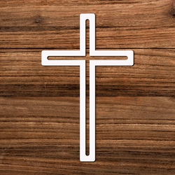 Christian Cross Wall Art | White