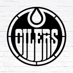 Edmonton Oilers - Logo on the Wall | Black