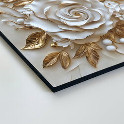 Falikép - Fehér virág