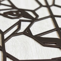 Polygonal Lion Wall Art | Black