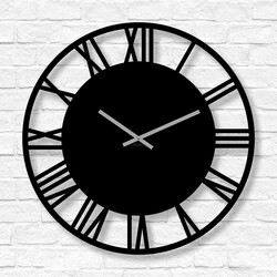 Fa falióra - Római számok - Silver | Fekete