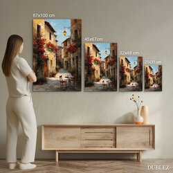 Wooden picture of Tuscany - Old alley