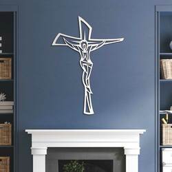 Modern Cross on the Wall | White