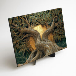 Drevený obraz - Strom slnka