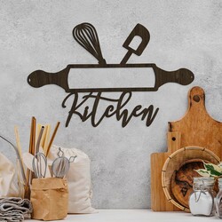 Wooden Kitchen Sticker - Rolling Pin | Wenge