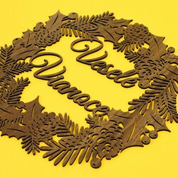 Vianočný veniec na dvere - Veselé Vianoce | Orech