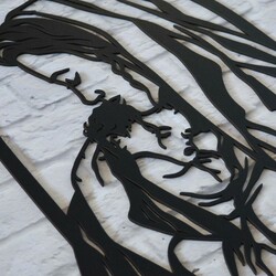 Wooden Wall Art - Virgin Mary | Black