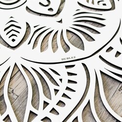 Vyrezávaná 3D Mandala - lotosový kvet | Biela