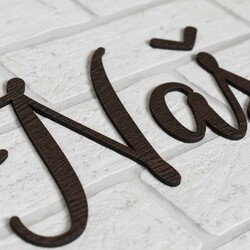 Drevený nápis na stenu - Naša rodina  | Wenge