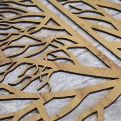 Vícedílný obraz na stěnu - Strom ze dřeva | Dub zlatý