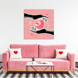 Štýlový pop-art obraz - Pink Love