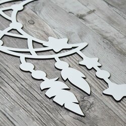 Detský lapač zlých snov z dreva  | Biela