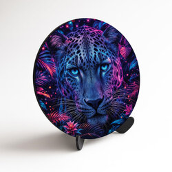 Moderný kruhový obraz - Leopard