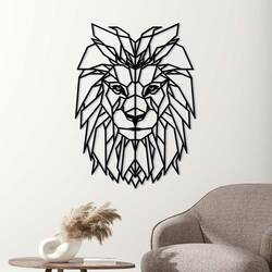 Polygonal Lion Wall Art | Black