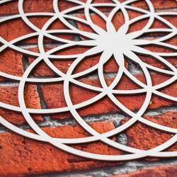 Sacred Geometry - Flower of Life Symbol | White
