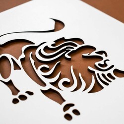 Wall Art above the Bed - Leo Zodiac Sign | White