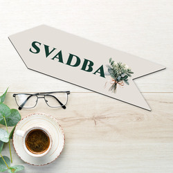 Smerovacia šípka na svadbu - Kolekcia vetvička | Ľavá