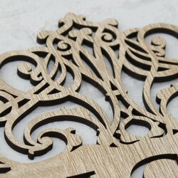 Ornament na stenu s vlastným textom | Dub Sonoma