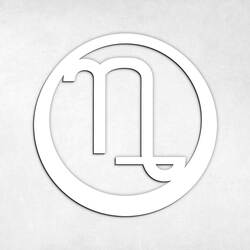 Dekorácia na stenu - Znamenie zverokruhu Kozorožec | Biela