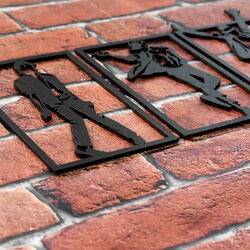 3-Part Wooden Wall Art - Michael Jackson | Black