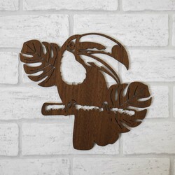 Wooden Wall Art - Toucan | Walnut