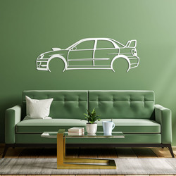 Dřevěný obraz na zeď - Subaru Impreza | Bílá