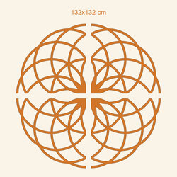 Sacred Geometry - Flower of Life Symbol | 132x132 cm