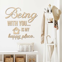 Wooden Quote about Love - Being with you... | Maple