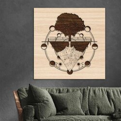 Energy Picture from Wood - Symbol Tree | Beech plywood