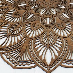 Cut-Out Wooden Mandala - Symmetry | Walnut