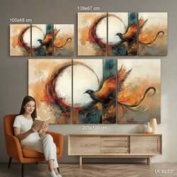 Triptych Wall Art - Phoenix
